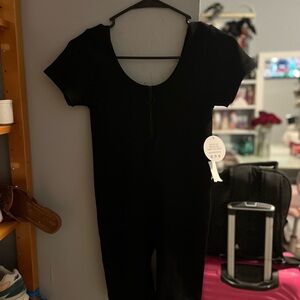 Black Short Sleeve Jumpsuit